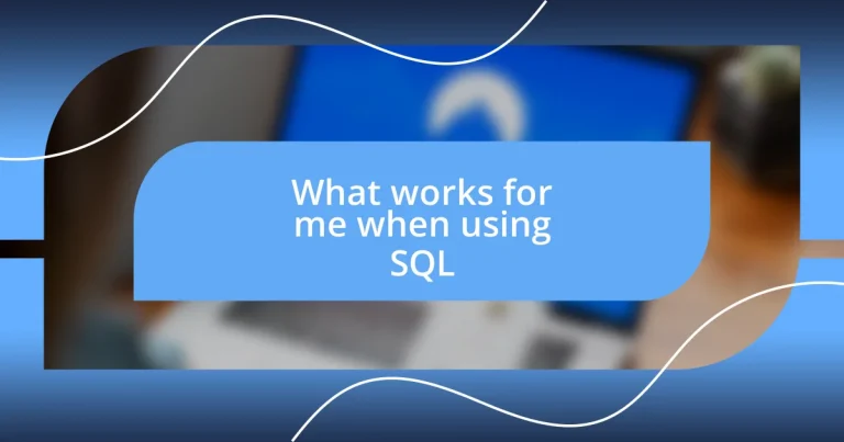 What works for me when using SQL